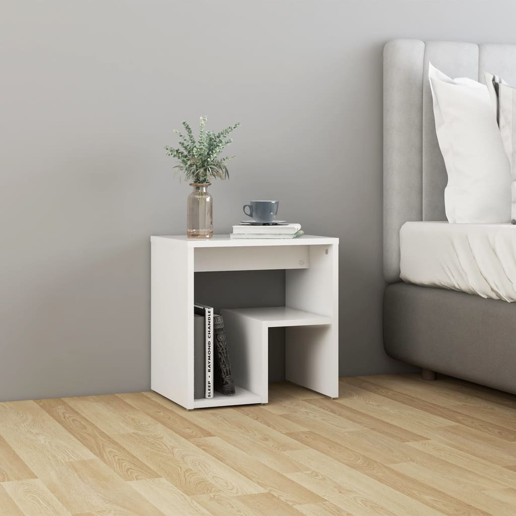 vidaXL Bed Cabinet White 40x30x40 cm Engineered Wood