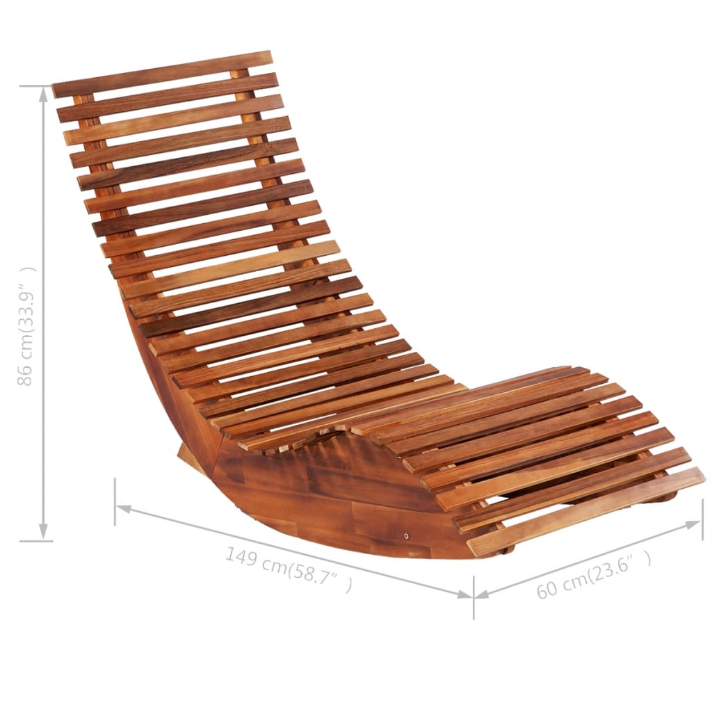 vidaXL Rocking Sun Loungers 2 pcs Acacia Wood