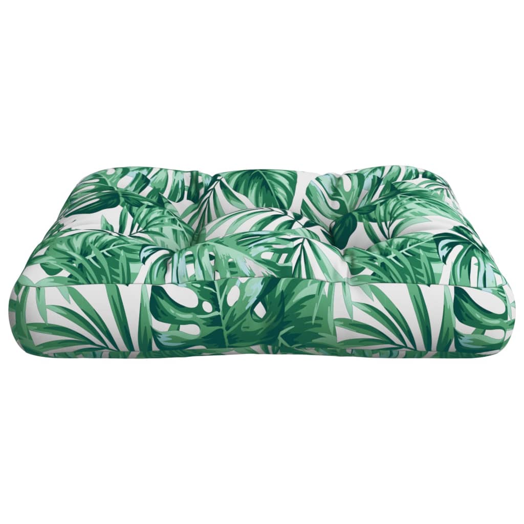 vidaXL Pallet Cushion Leaves 50x50x12 cm Fabric