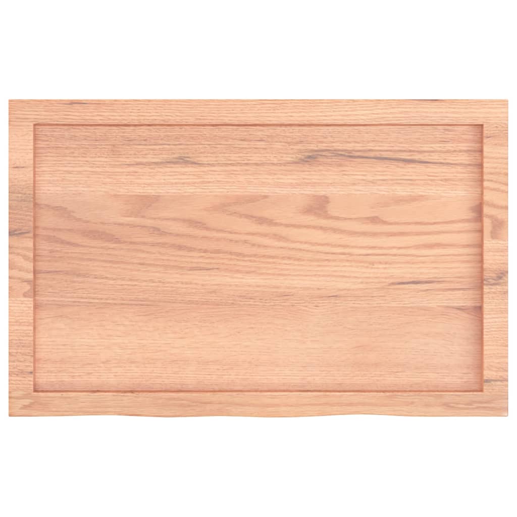 vidaXL Wall Shelf Light Brown 80x50x(2-4) cm Treated Solid Wood Oak