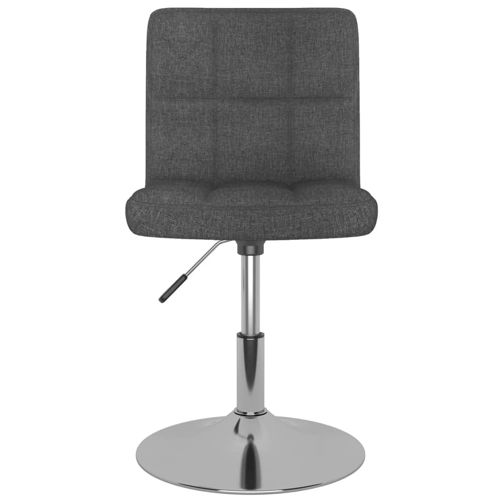 vidaXL Swivel Dining Chairs 4 pcs Dark Grey Fabric