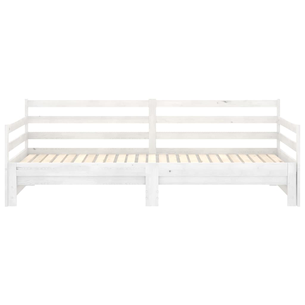 vidaXL Pull-out Day Bed without Mattress White 2x(90x200) cm