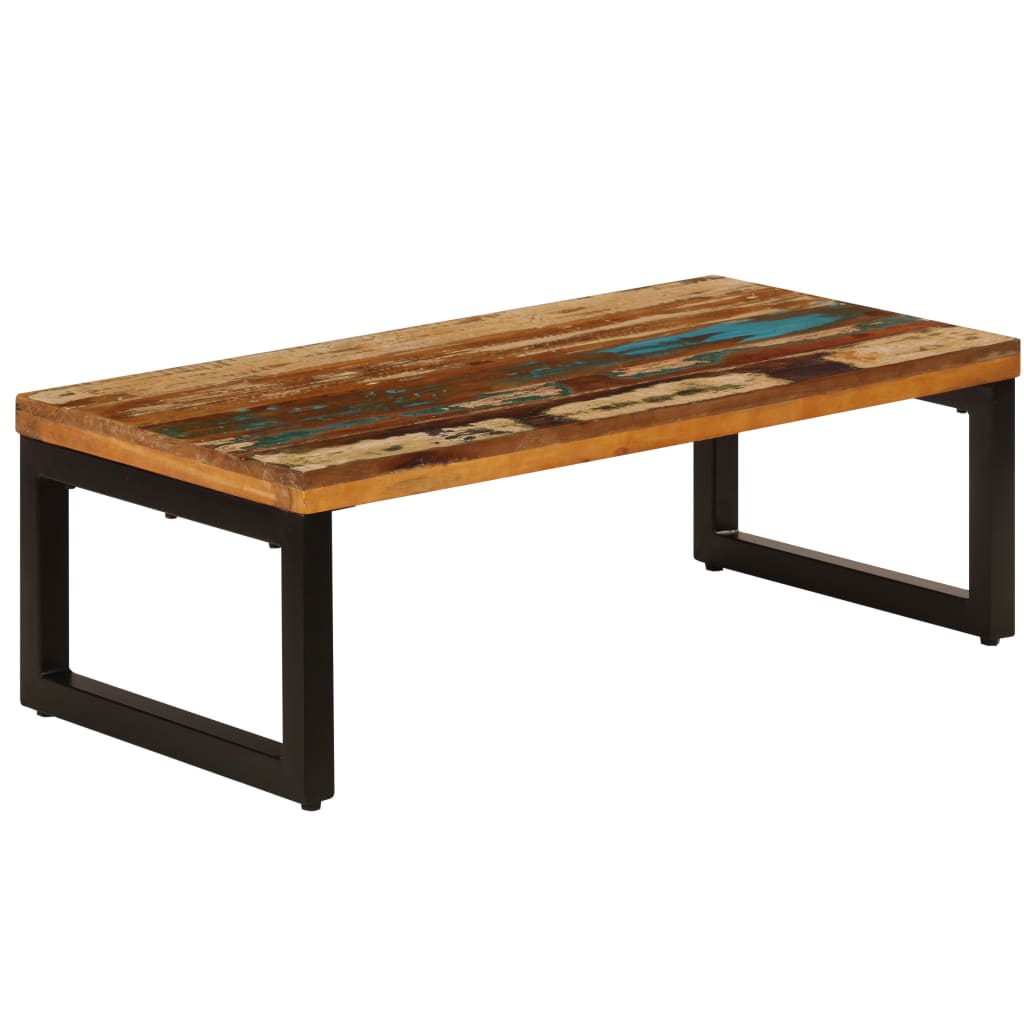 vidaXL Coffee Table 100x50x35 cm Solid Reclaimed Wood and Steel