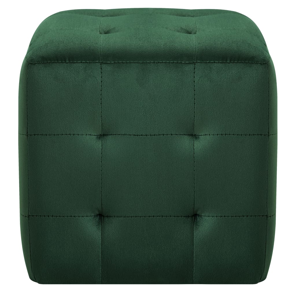 vidaXL Bedside Cabinets 2 pcs Green 30x30x30 cm Velvet Fabric