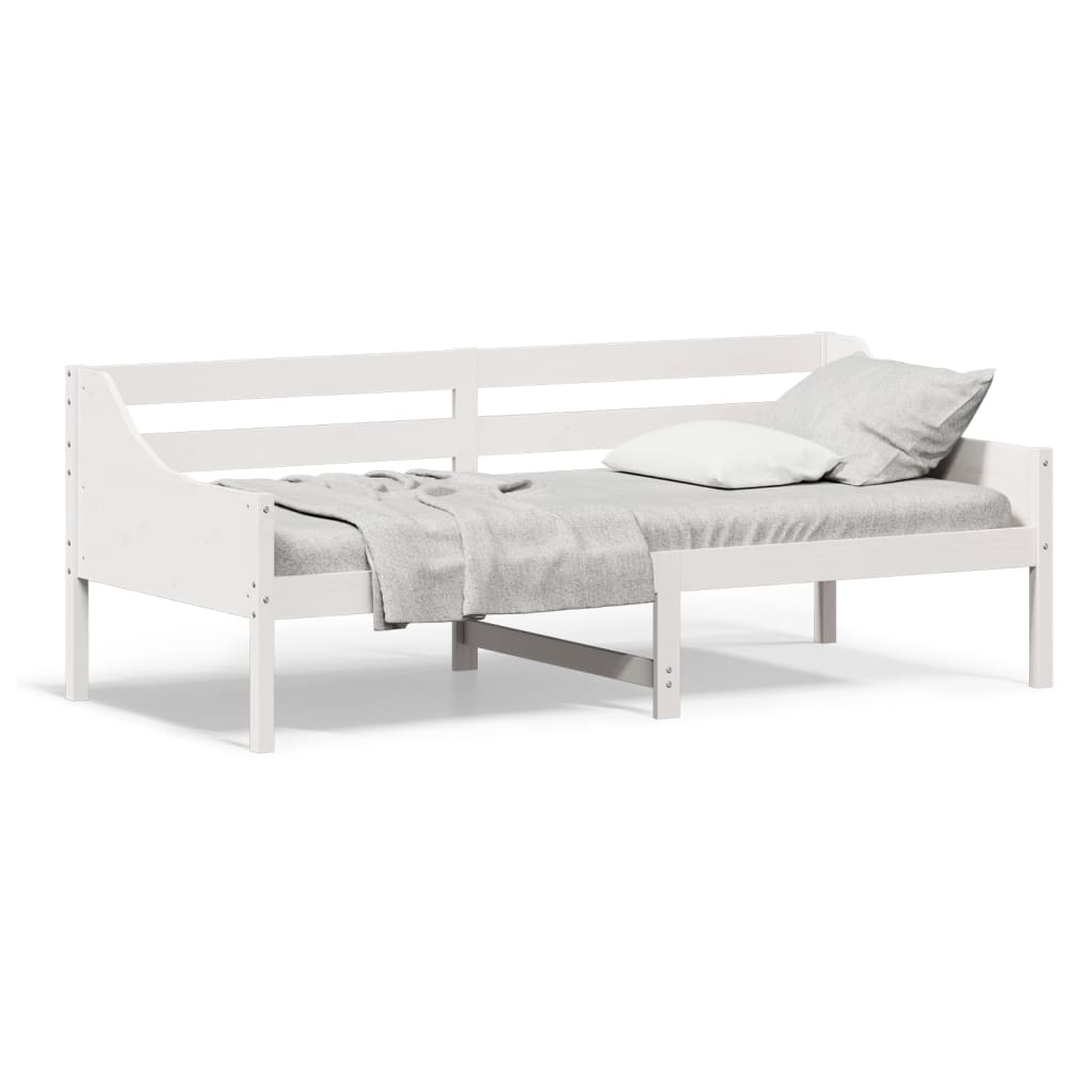 vidaXL Day Bed without Mattress White 90x200 cm Solid Wood Pine