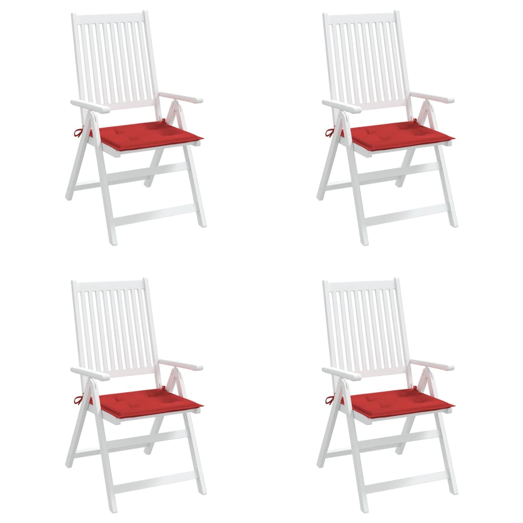 vidaXL Garden Chair Cushions 4 pcs Red 40x40x3 cm Oxford Fabric