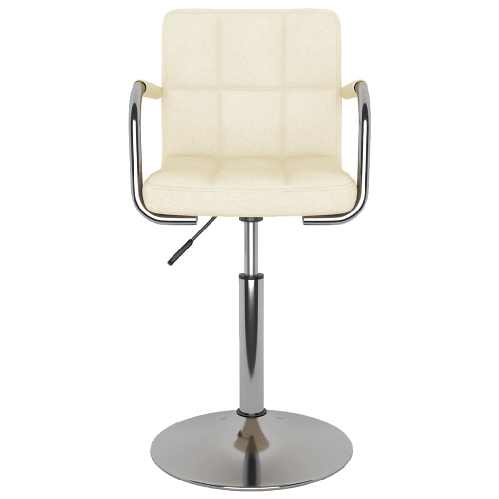 vidaXL Dining Chair Cream Fabric