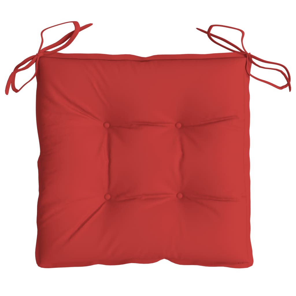 vidaXL Chair Cushions 2 pcs Red 50x50x7 cm Oxford Fabric
