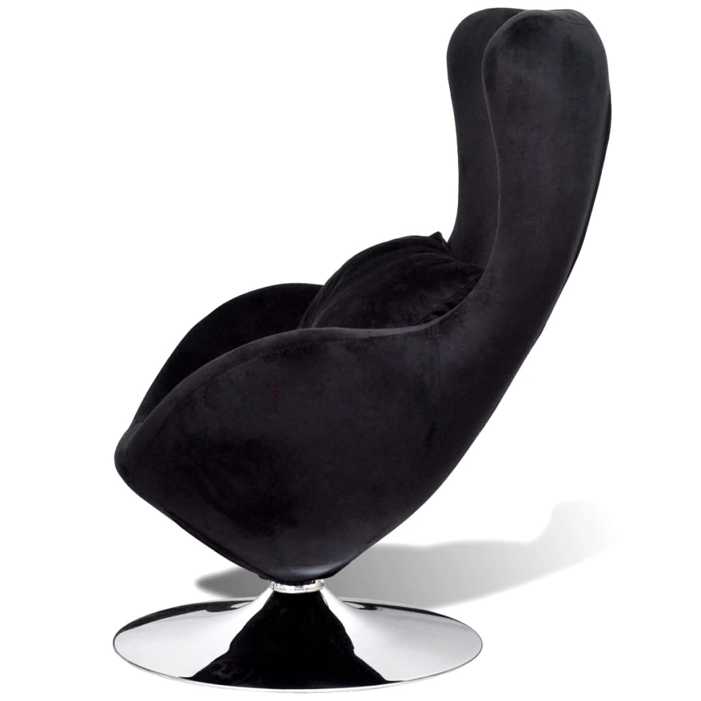 vidaXL Armchair with Egg Shape Black