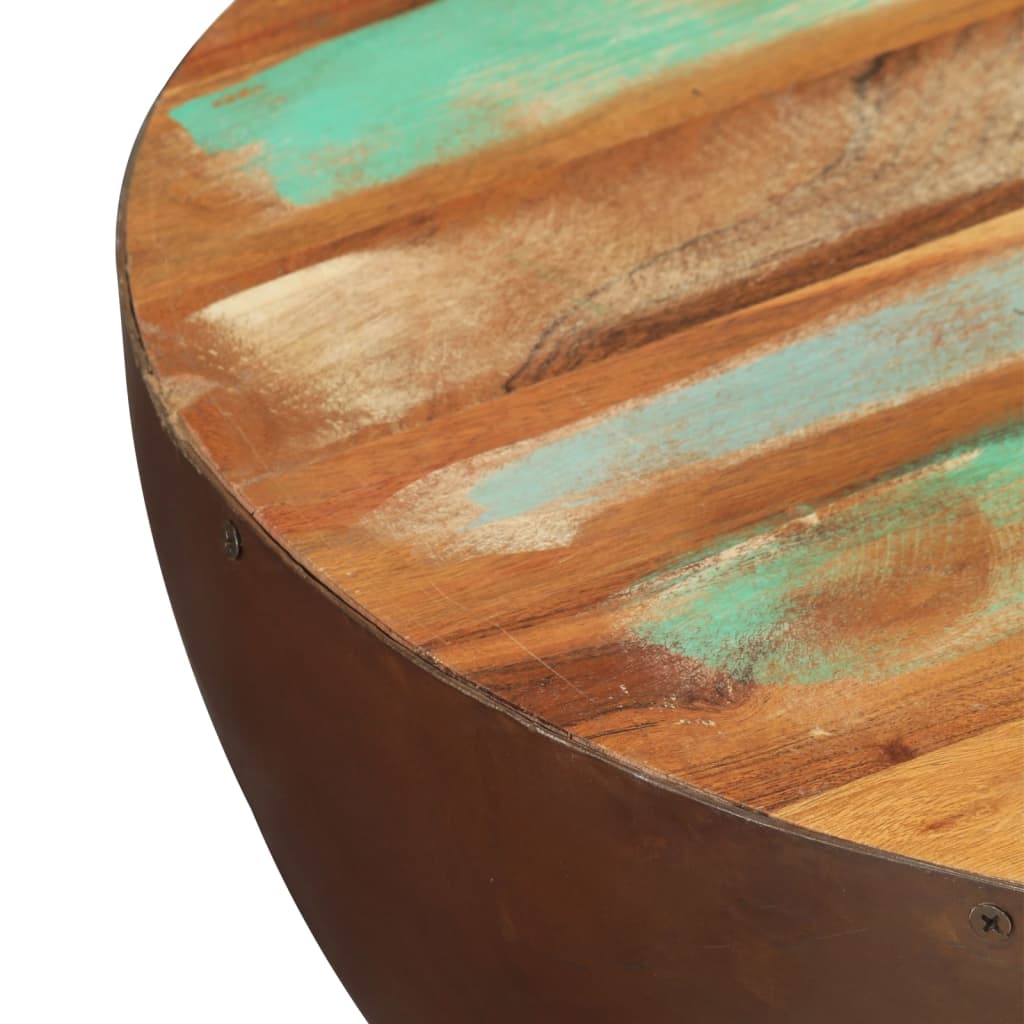 vidaXL Bowl-shaped Coffee Table Ø50x24.5 cm Solid Wood Reclaimed
