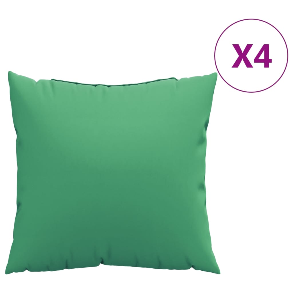 vidaXL Sofa Cushions 4 pcs Green 40x40 cm Fabric