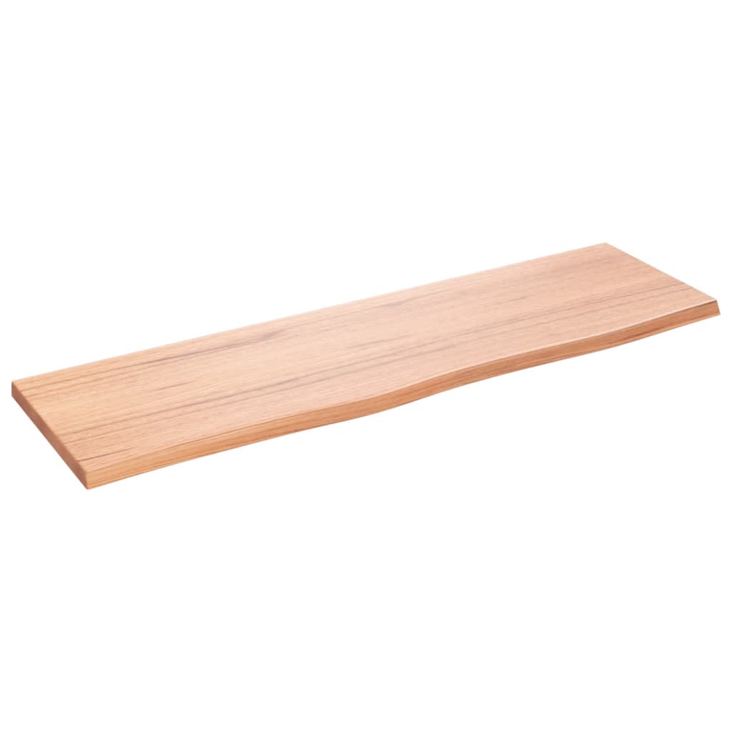 vidaXL Wall Shelf Light Brown 100x30x2 cm Treated Solid Wood Oak