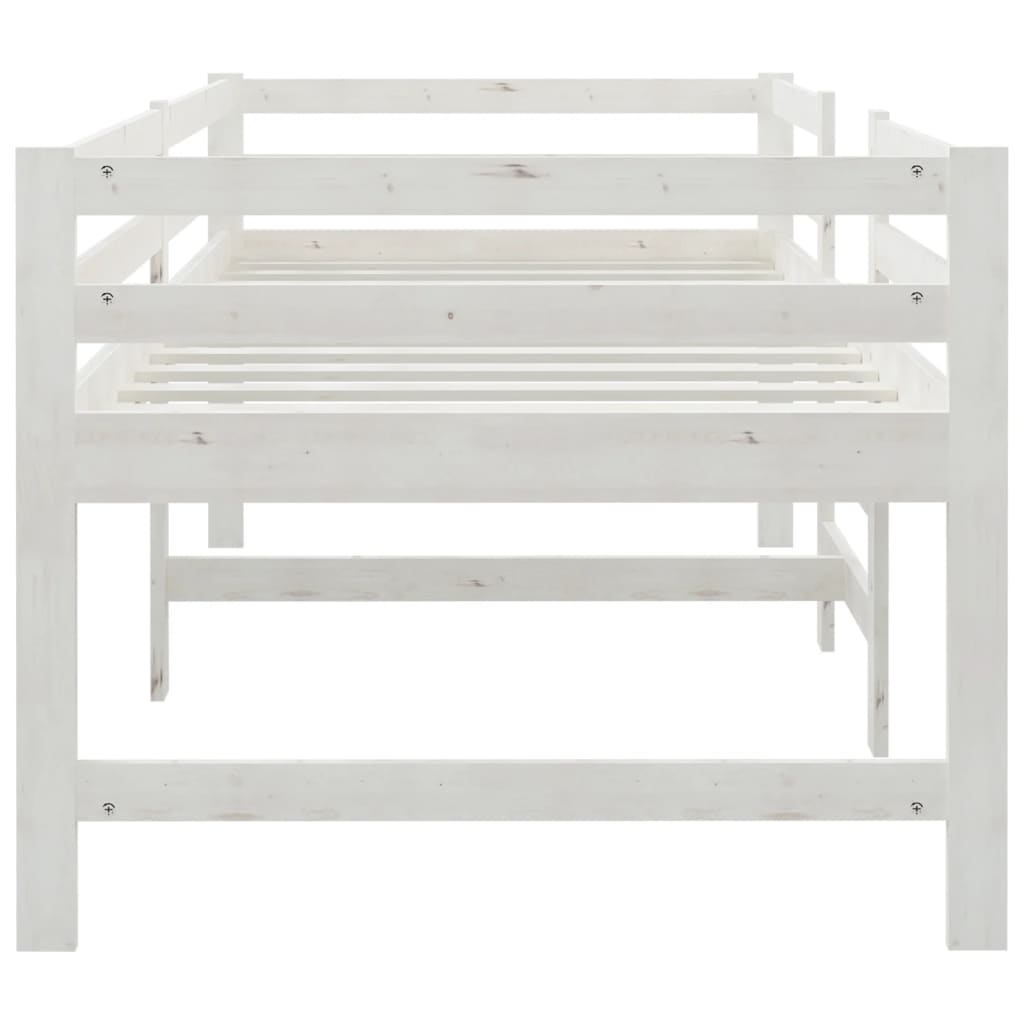 vidaXL Bed Frame without Mattress White 90x200 cm Solid Wood Pine