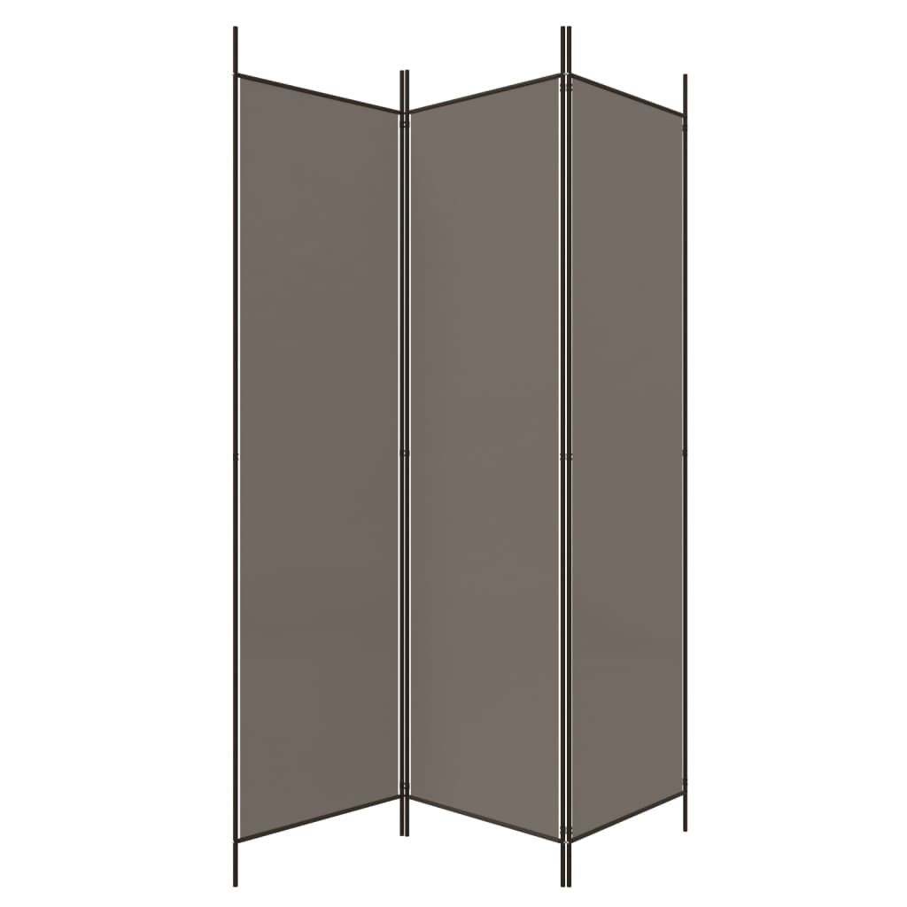 vidaXL 3-Panel Room Divider Anthracite 150x200 cm Fabric