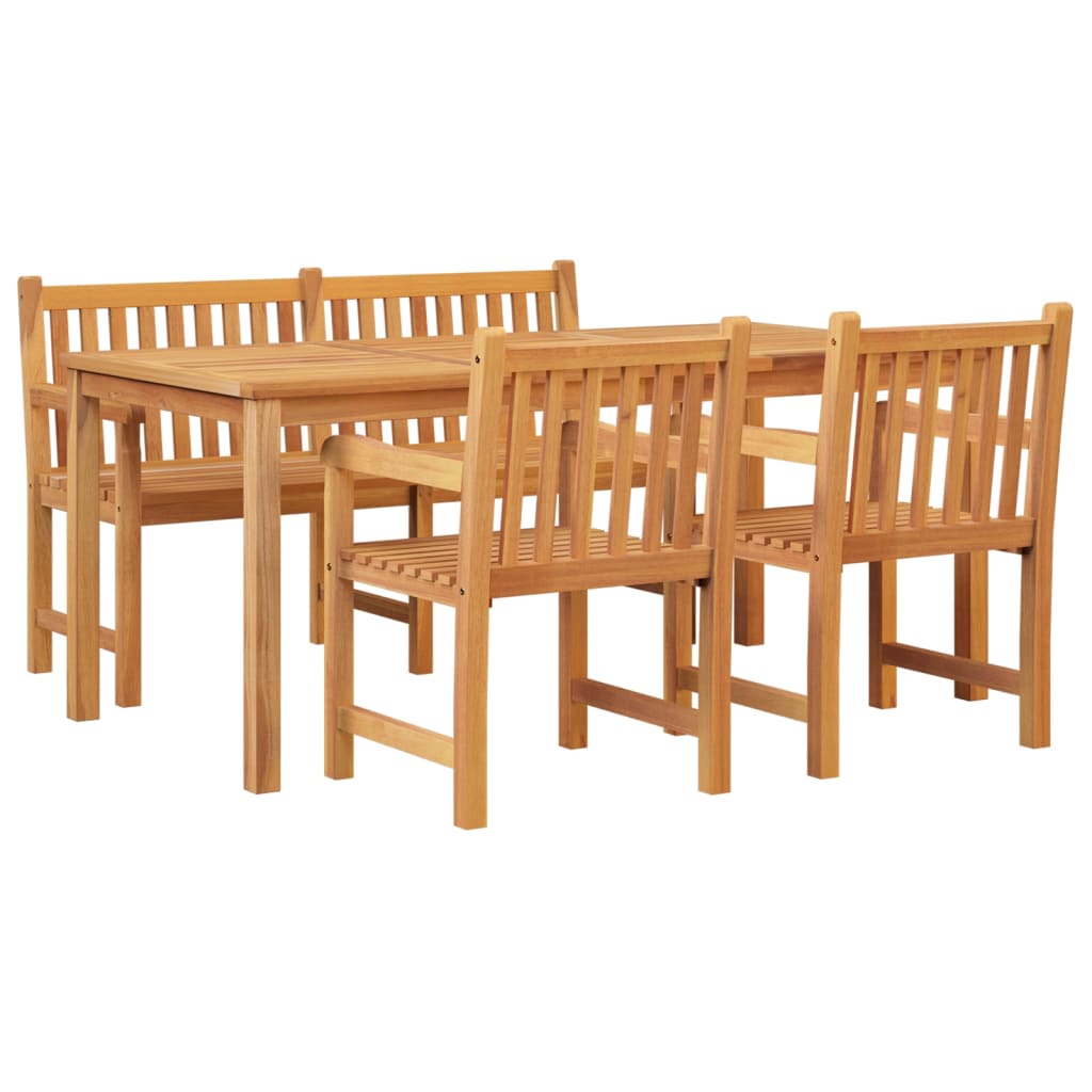 vidaXL 4 Piece Garden Dining Set Solid Wood Teak