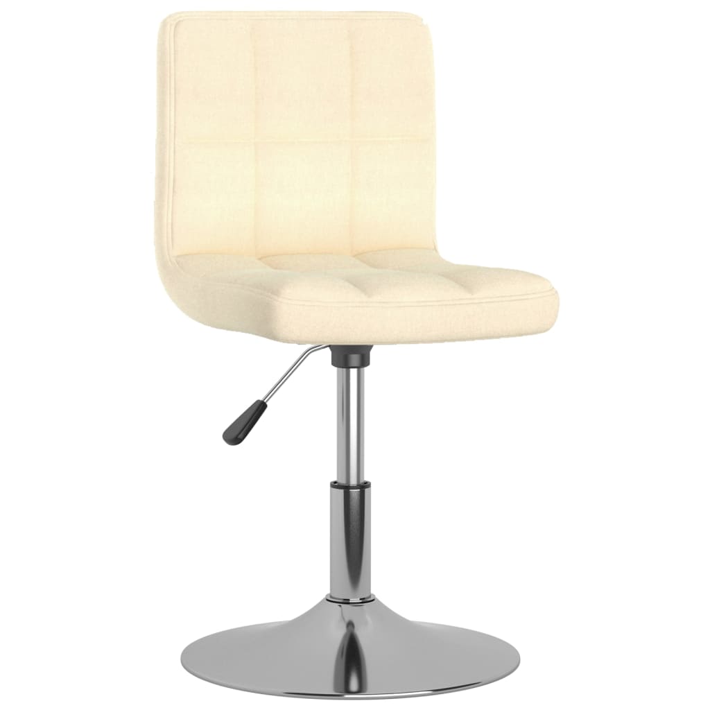 vidaXL Swivel Dining Chairs 4 pcs Cream Fabric