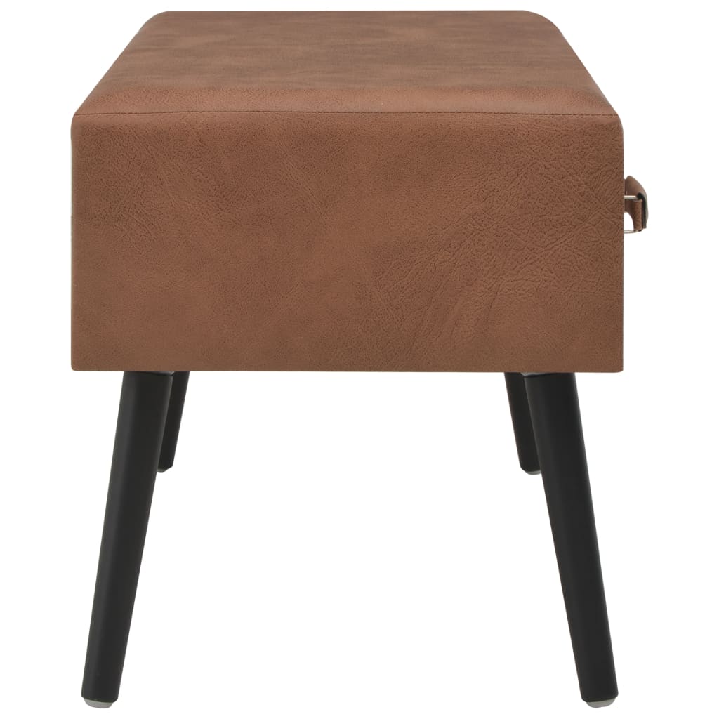 vidaXL Coffee Table Dark Brown 80x40x46 cm Faux Leather