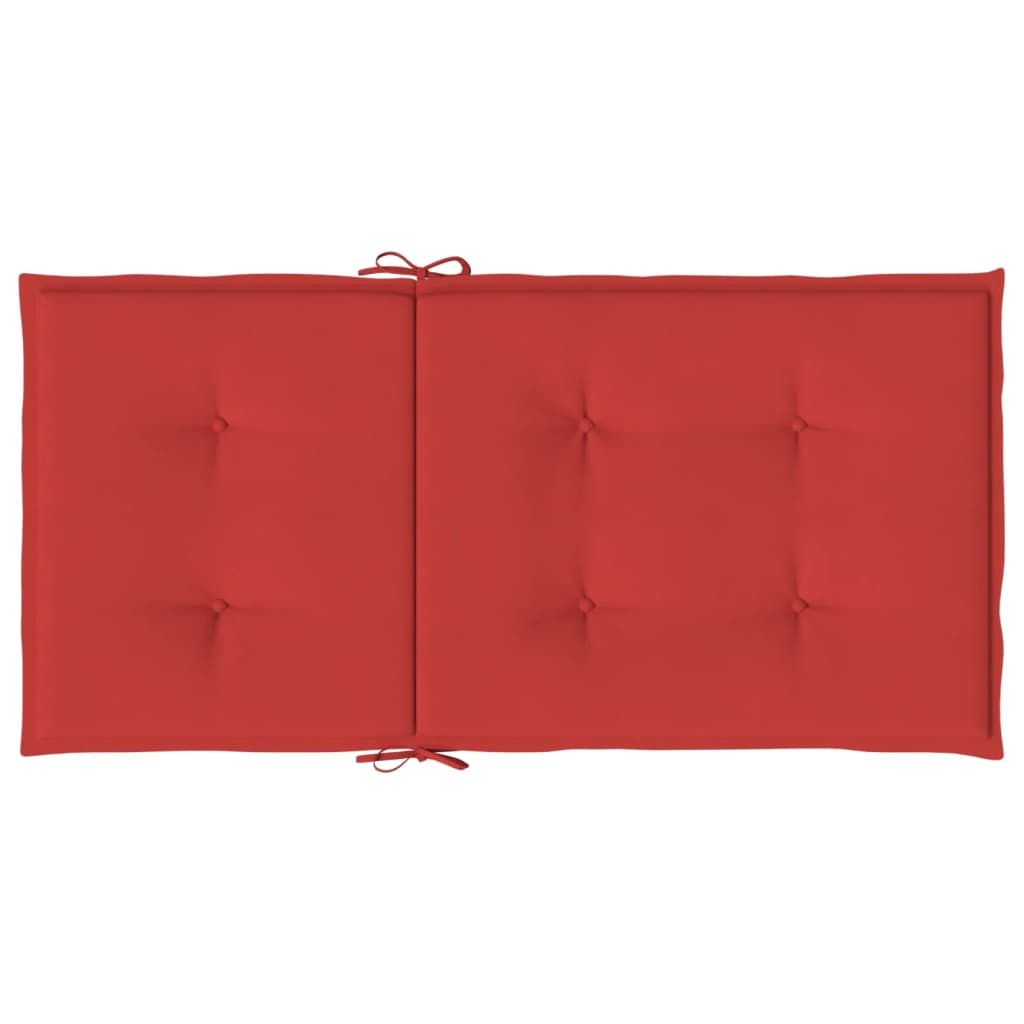 vidaXL Garden Lowback Chair Cushions 2 pcs Red 100x50x3 cm Oxford Fabric