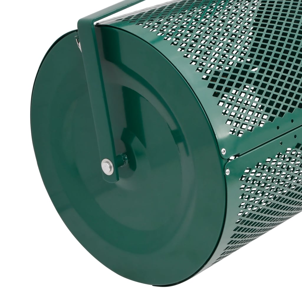 vidaXL Compost Spreader Green Ø40x60 cm Steel