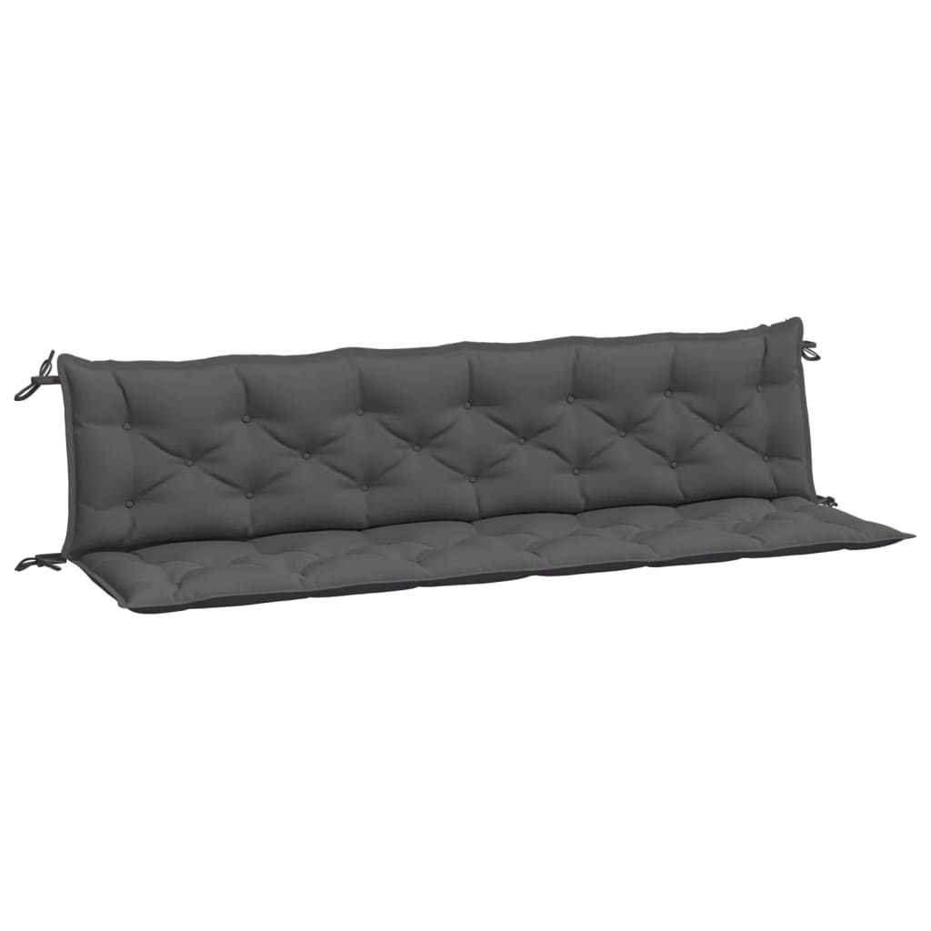 vidaXL Garden Bench Cushions 2 pcs Anthracite 200x50x7cm Oxford Fabric