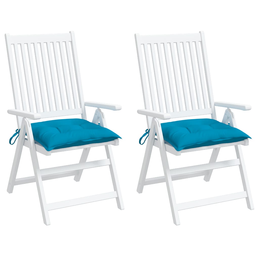 vidaXL Chair Cushions 2 pcs Light Blue 50x50x7 cm Oxford Fabric