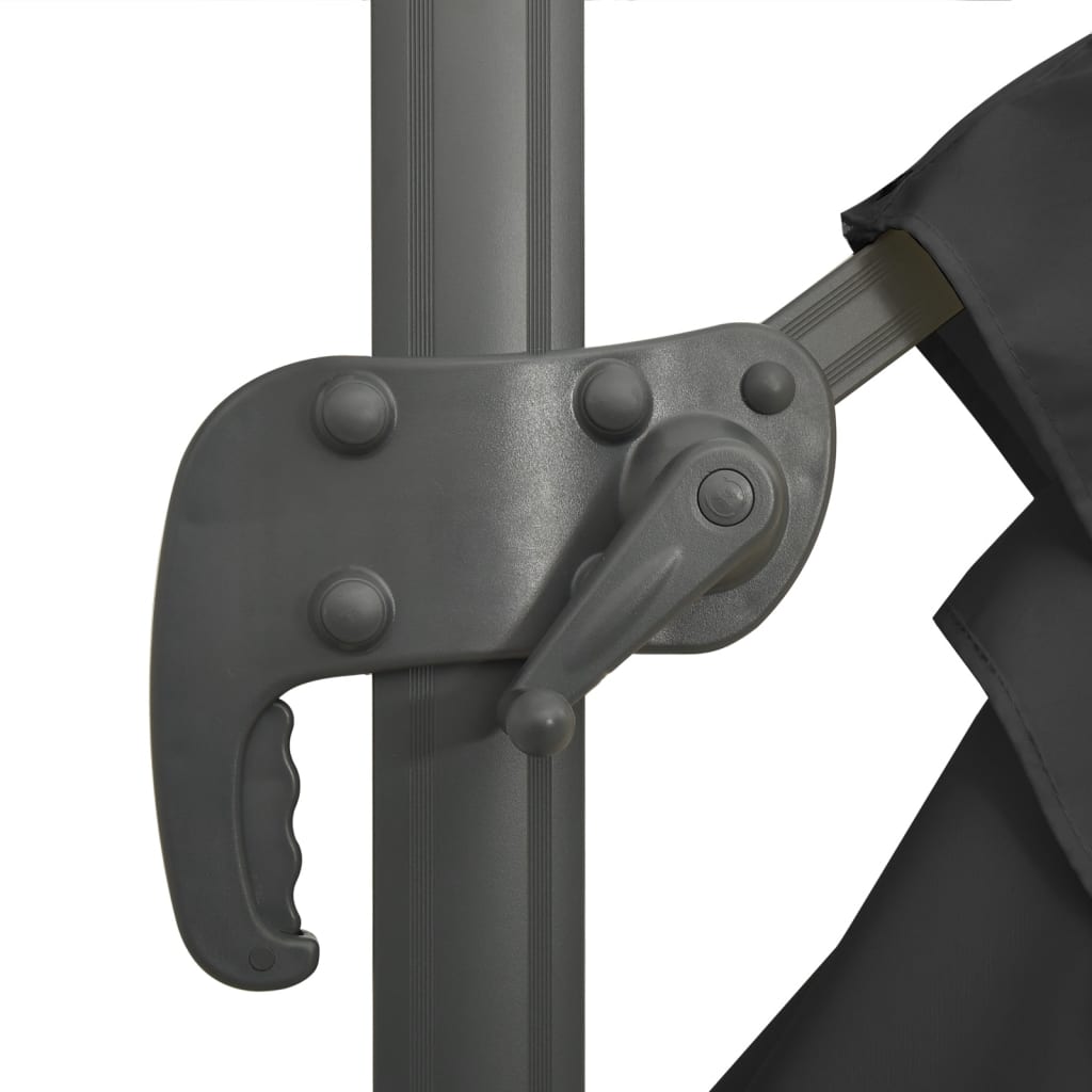 vidaXL Cantilever Umbrella with Aluminium Pole Black 300x300 cm