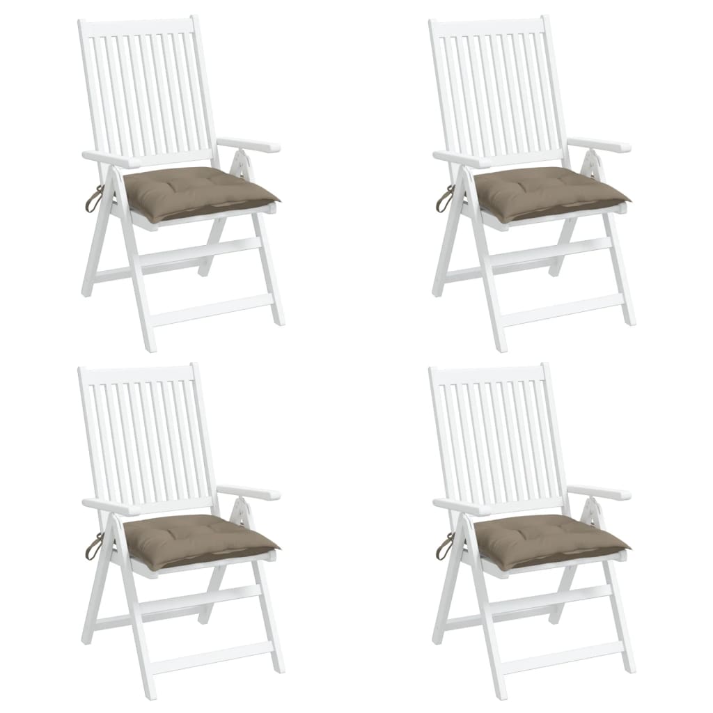 vidaXL Chair Cushions 4 pcs Taupe 50x50x7 cm Oxford Fabric