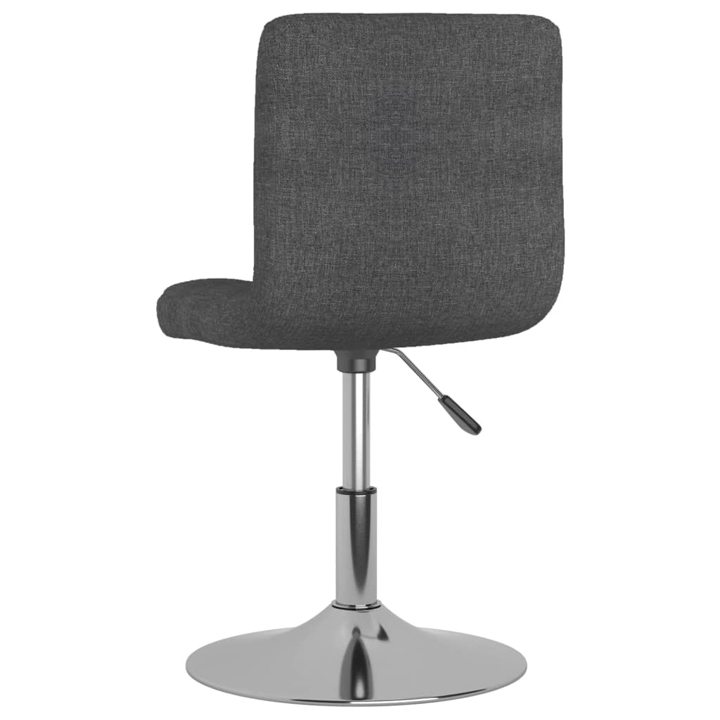 vidaXL Swivel Dining Chairs 4 pcs Dark Grey Fabric