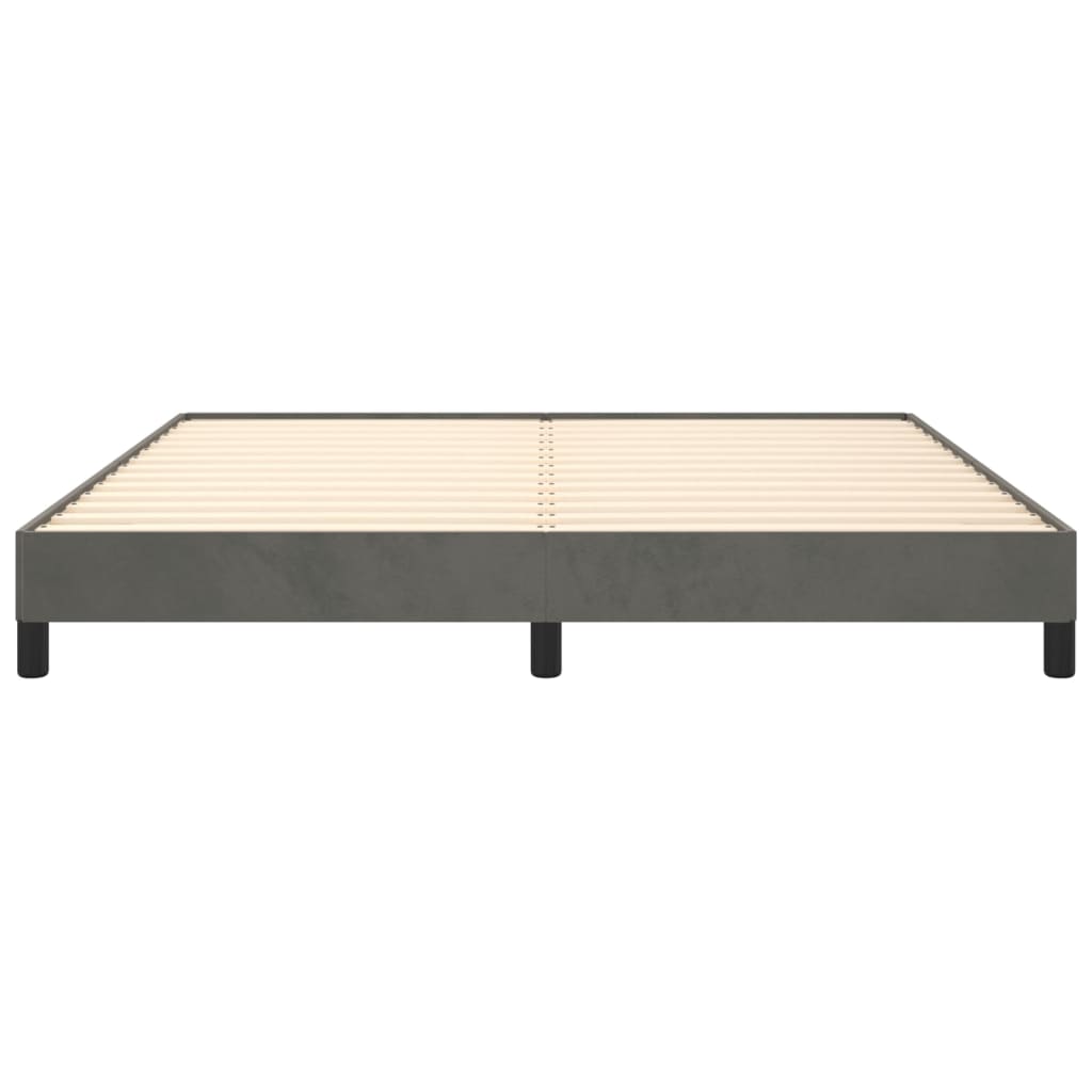 vidaXL Bed Frame without Mattress Dark Grey 183x203 cm King Velvet