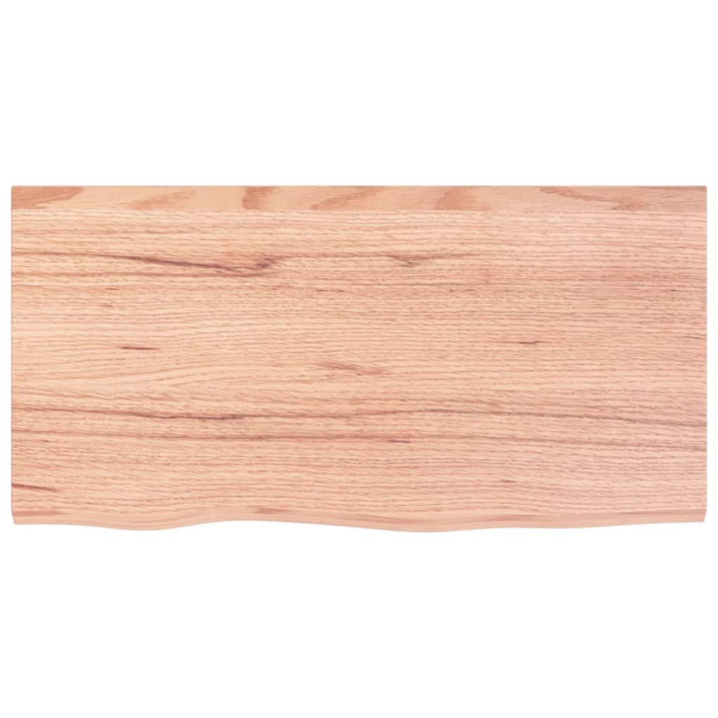vidaXL Table Top Light Brown 80x40x2 cm Treated Solid Wood Oak