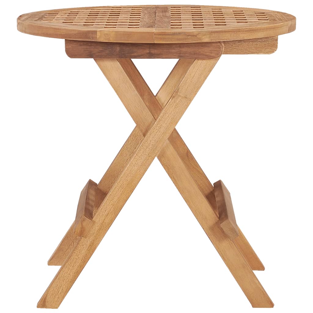 vidaXL Folding Garden Table 50x50x50 cm Solid Teak Wood
