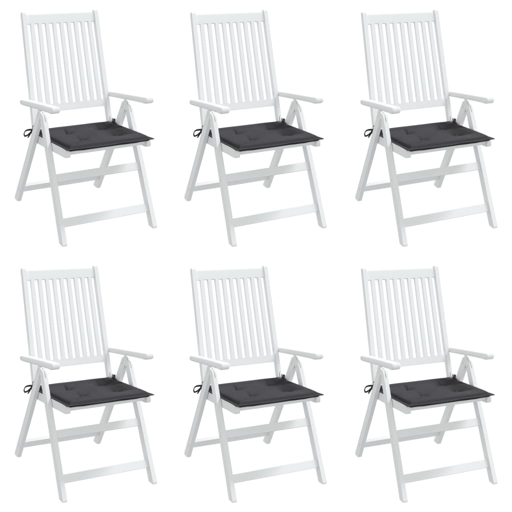 vidaXL Garden Chair Cushions 6 pcs Anthracite 50x50x3 cm Oxford Fabric