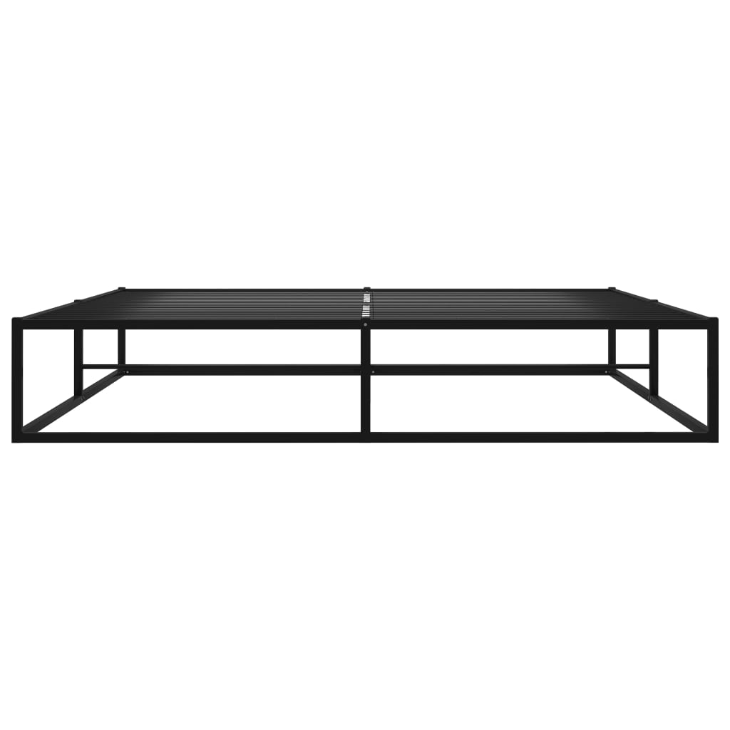 vidaXL Bed Frame without Mattress Black Metal 160x200 cm