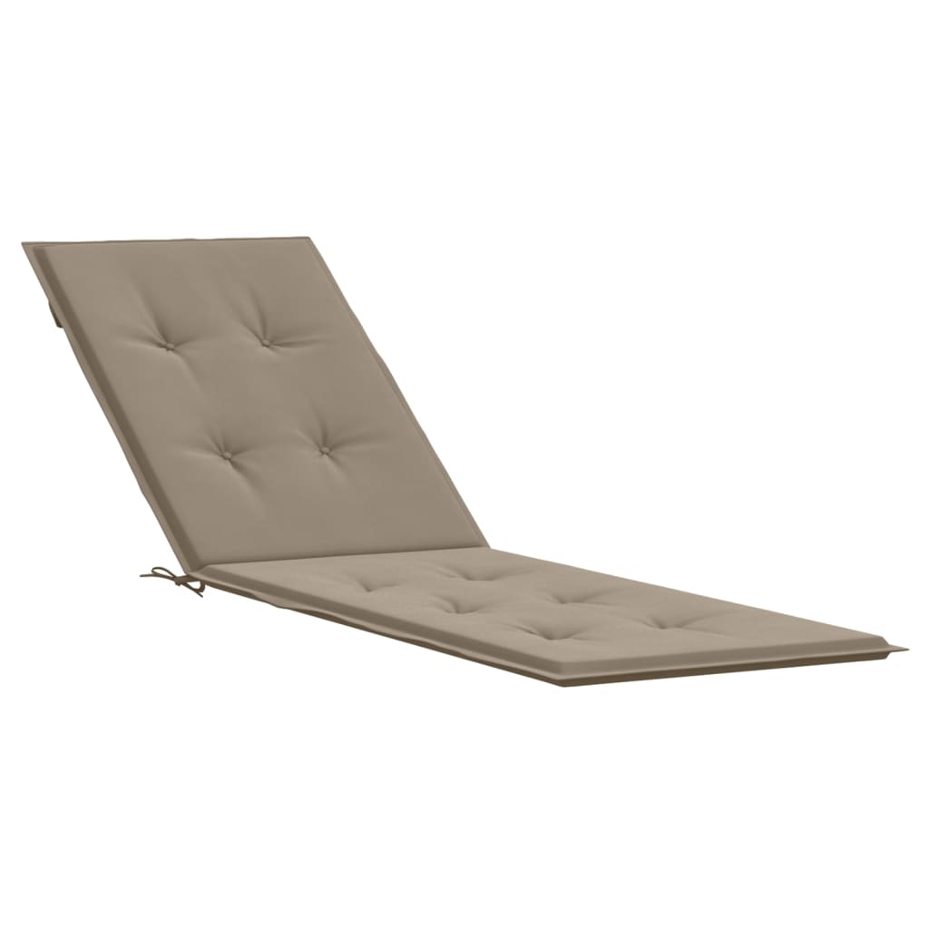vidaXL Deck Chair Cushion Taupe (75+105)x50x4 cm