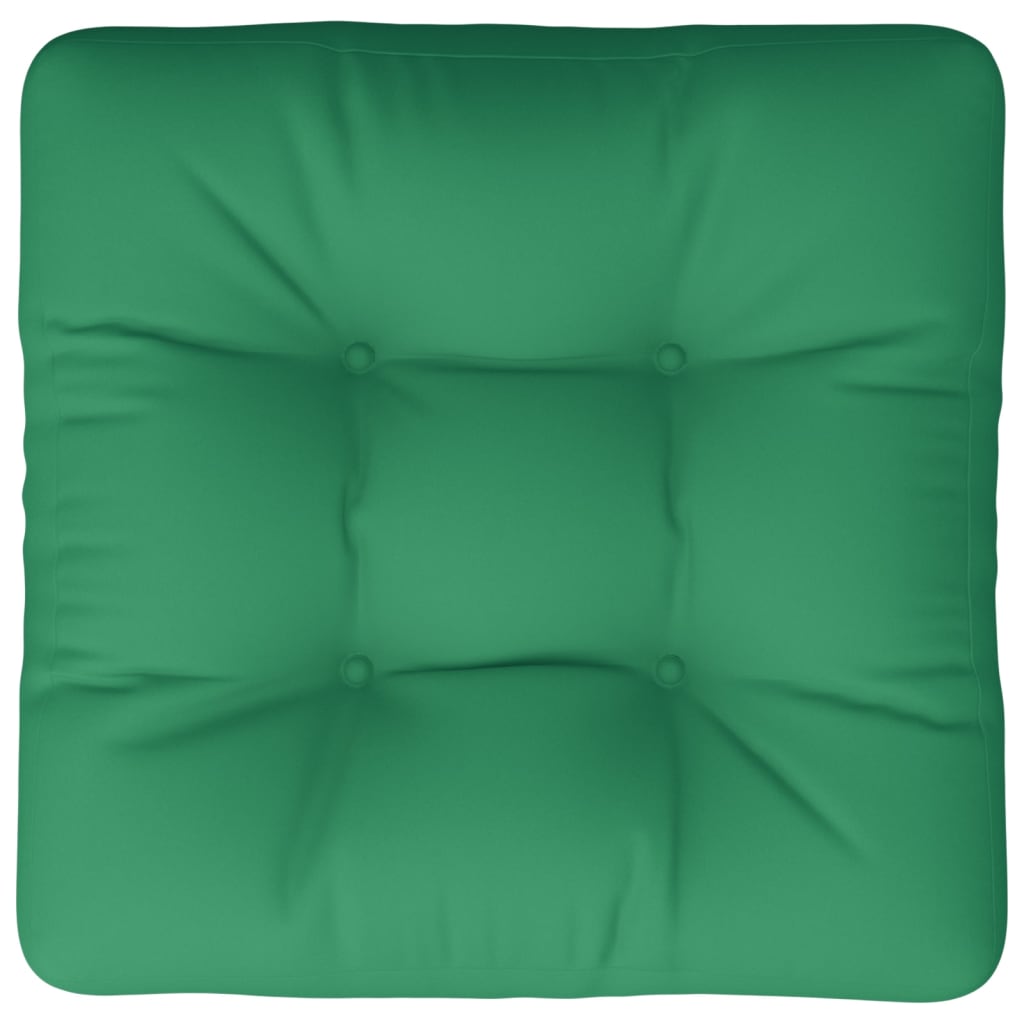 vidaXL Pallet Cushion Green 50x50x12 cm Fabric