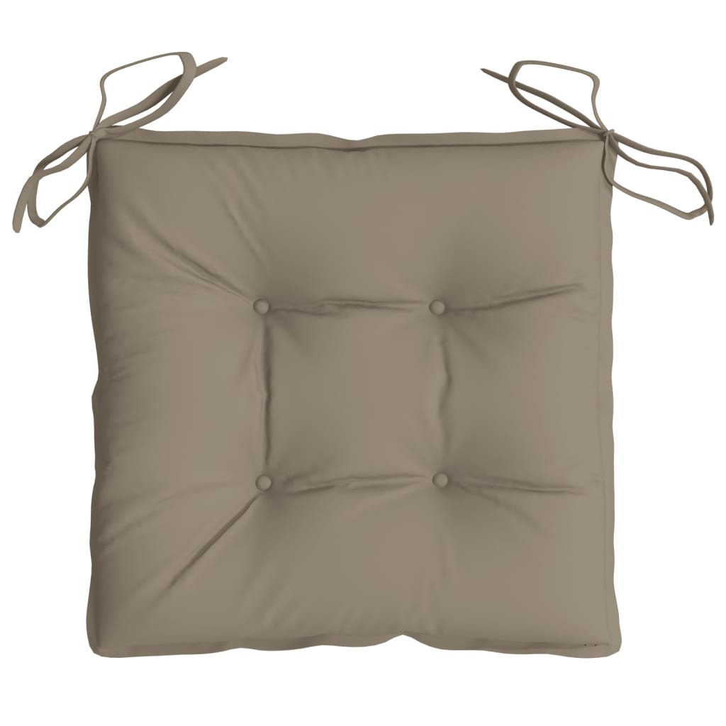 vidaXL Chair Cushions 2 pcs Taupe 50x50x7 cm Oxford Fabric