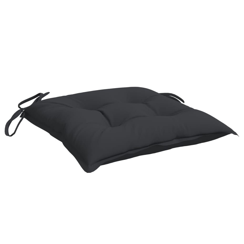 vidaXL Chair Cushions 4 pcs Black 50x50x7 cm Oxford Fabric
