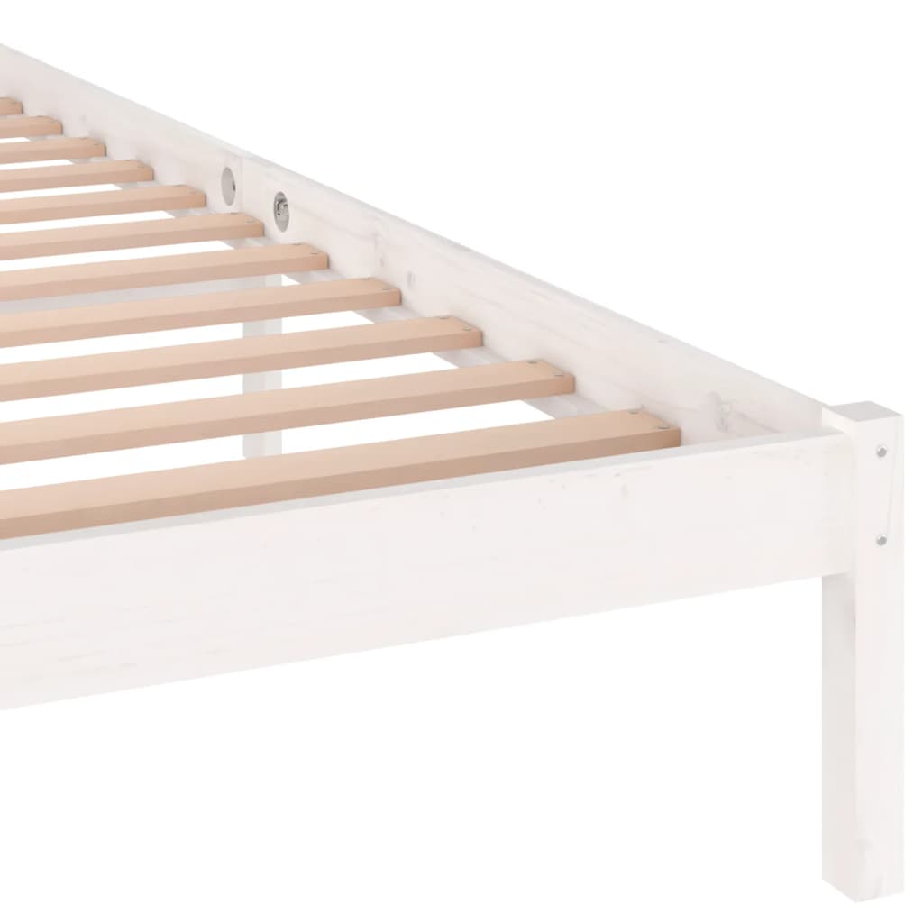 vidaXL Day Bed Solid Wood Pine 140x200 cm Double White