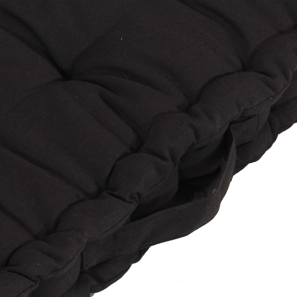 vidaXL Pallet Floor Cushions 6 pcs Black Cotton