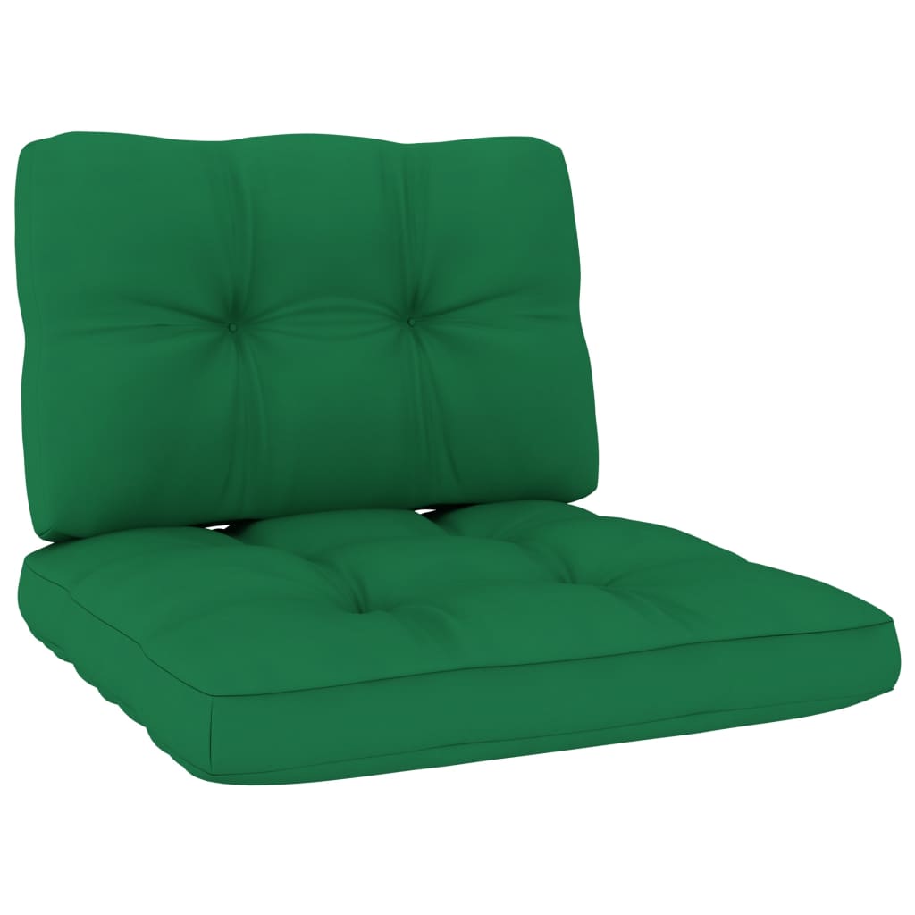 vidaXL Garden Chair with Green Cushions Impregnated Pinewood