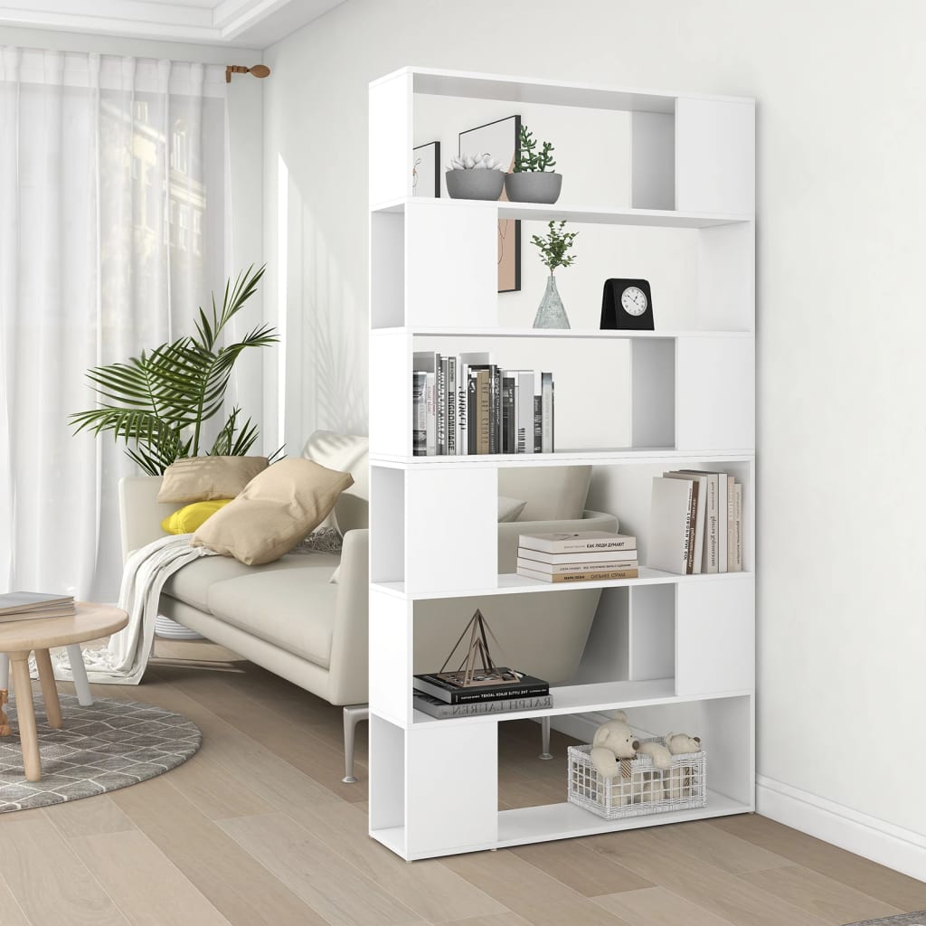 vidaXL Book Cabinet Room Divider White 100x24x188 cm