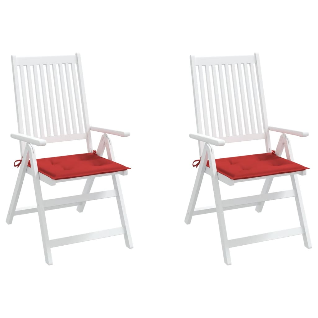 vidaXL Garden Chair Cushions 2 pcs Red 50x50x3 cm Oxford Fabric