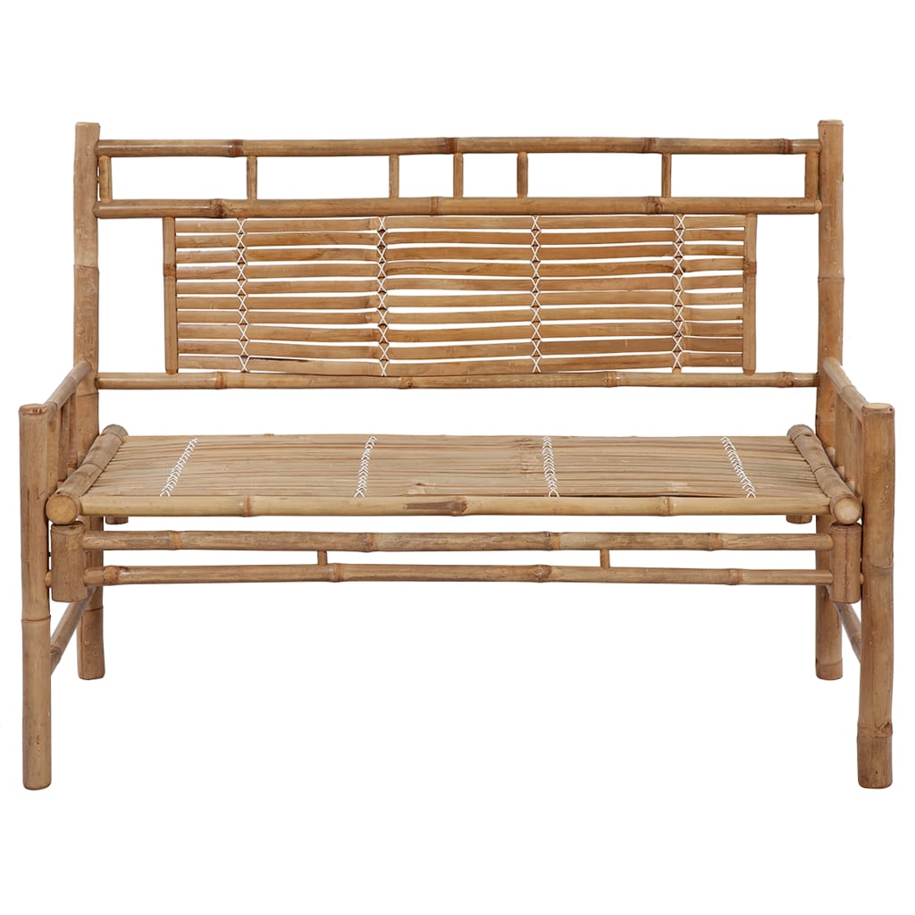 vidaXL Garden Bench with Cushion 120 cm Bamboo