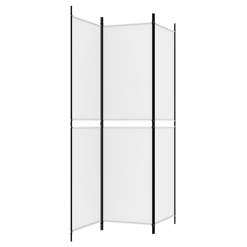 vidaXL 3-Panel Room Divider White 150x200 cm Fabric