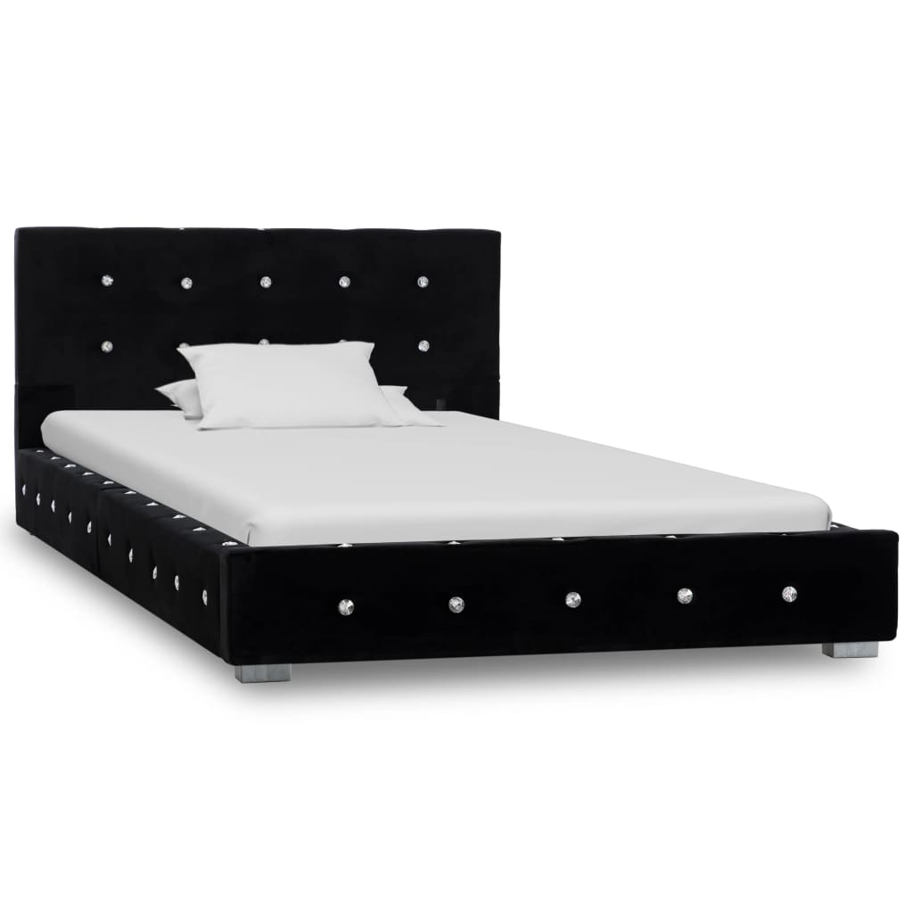 vidaXL Bed Frame Black Velvet 90x200 cm