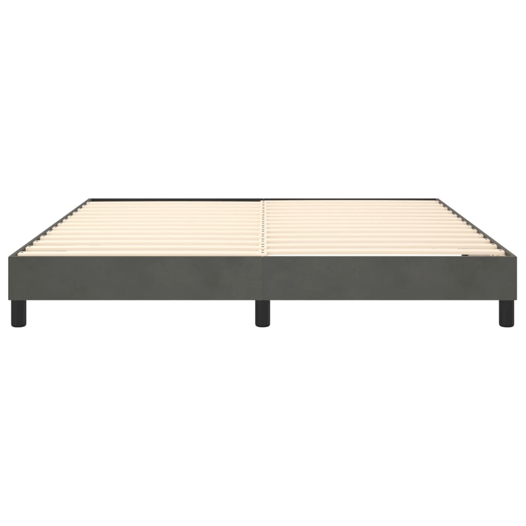 vidaXL Bed Frame without Mattress Dark Grey 180x200 cm Super King Velvet