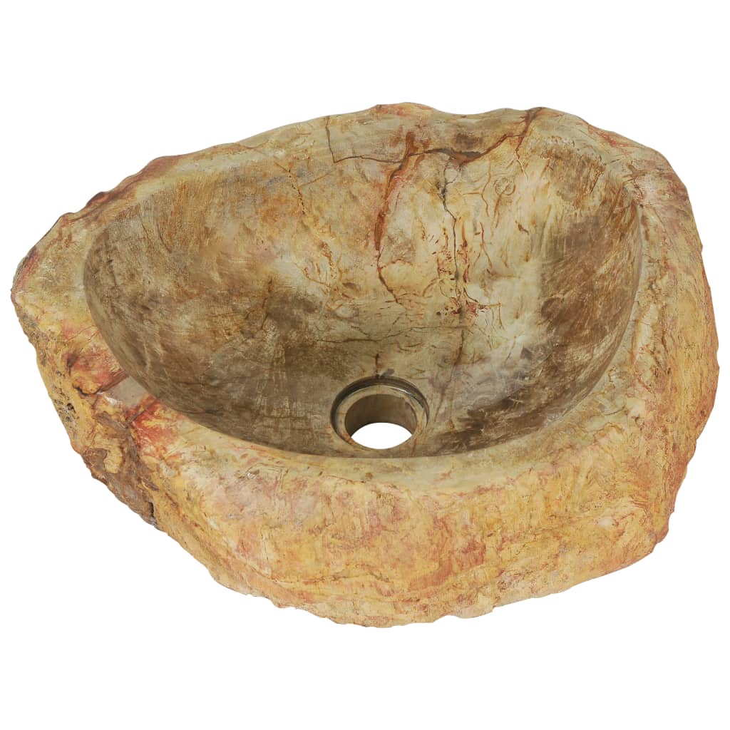 vidaXL Sink 45x35x15 cm Fossil Stone Cream