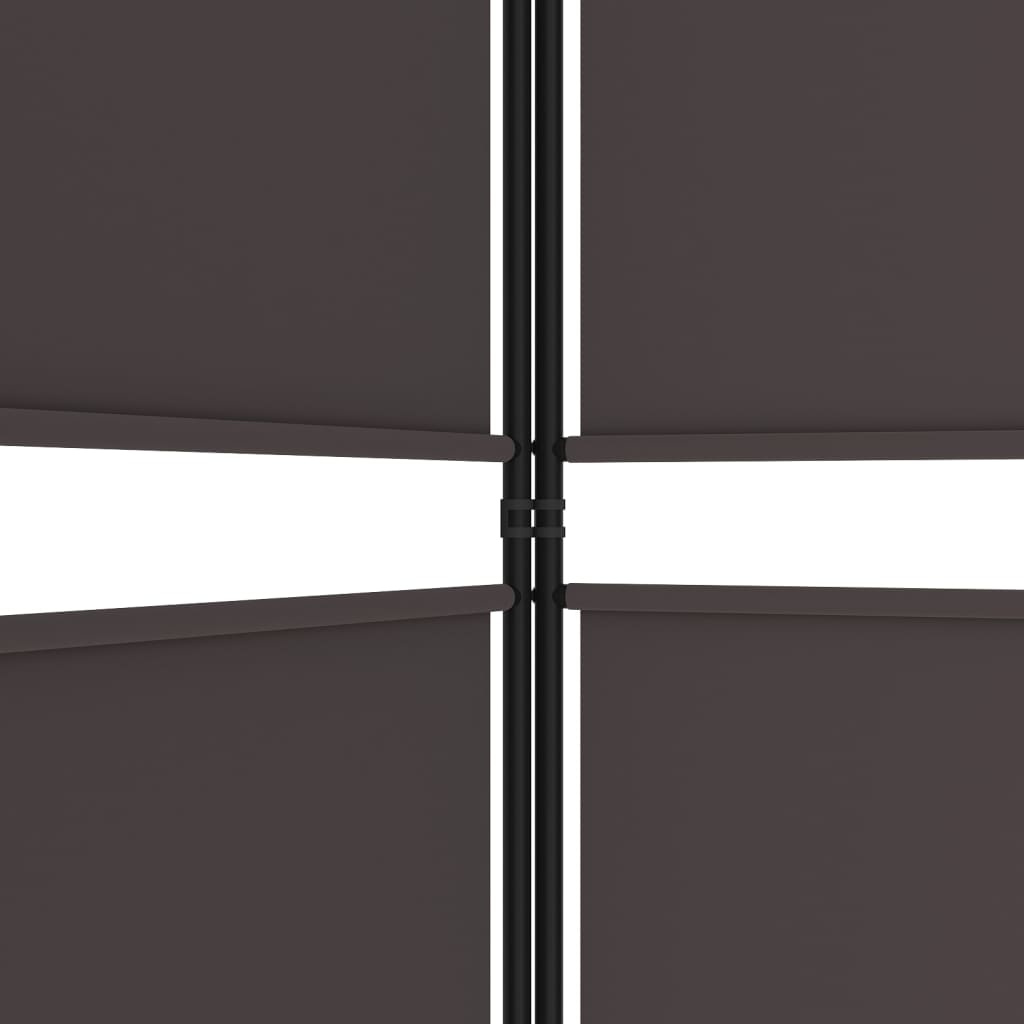 vidaXL 5-Panel Room Divider Brown 250x200 cm Fabric