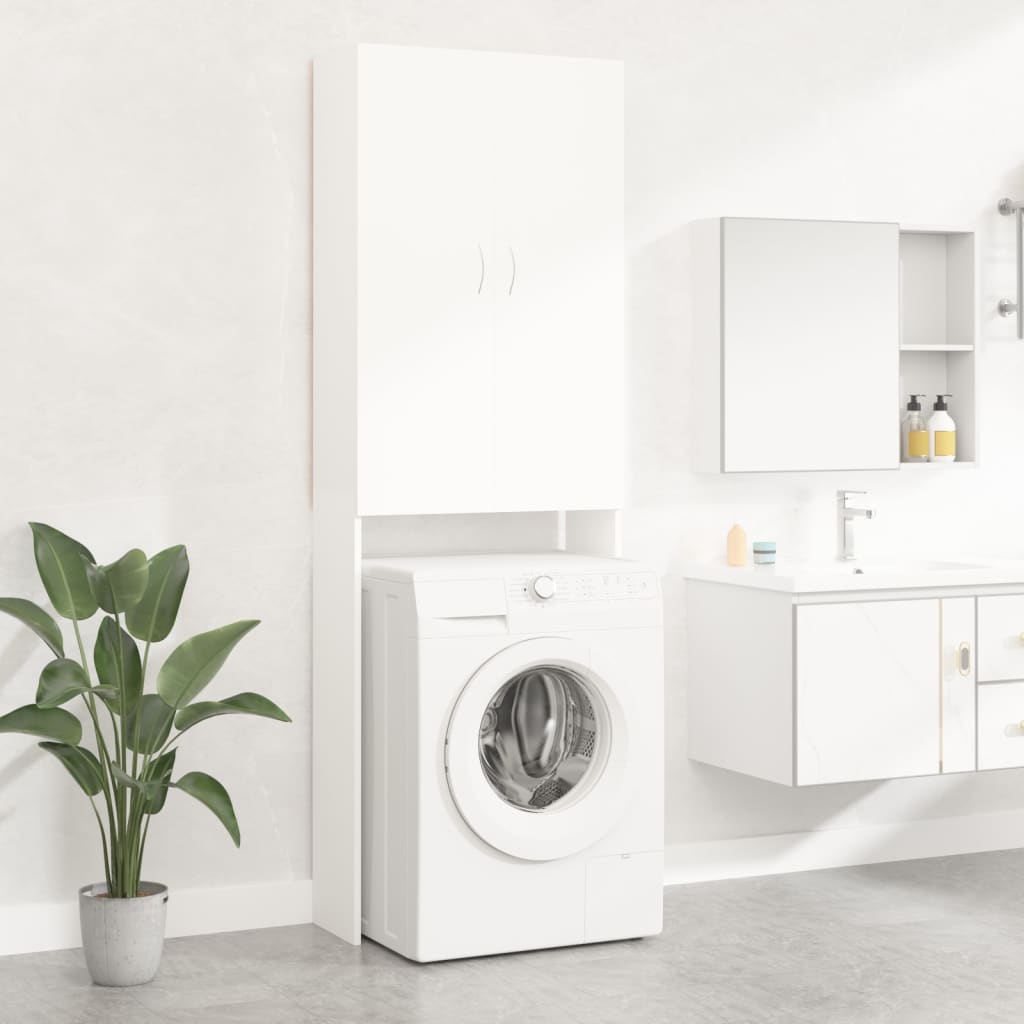 vidaXL Washing Machine Cabinet White 64x25.5x190 cm