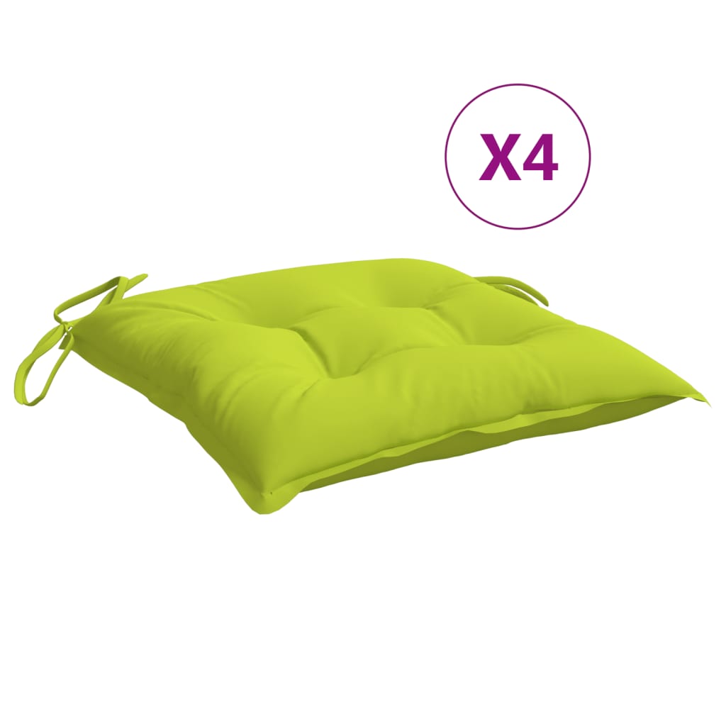 vidaXL Chair Cushions 6 pcs Bright Green 40x40x7 cm Oxford Fabric